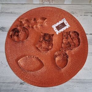 NWT 15" Round Placemats Qty-2 6 Autumn Cookie Cutters.